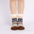 Γυναίκες θερμικό χνουδωτό σαλόνι χαριτωμένες κάλτσες παντόφλα